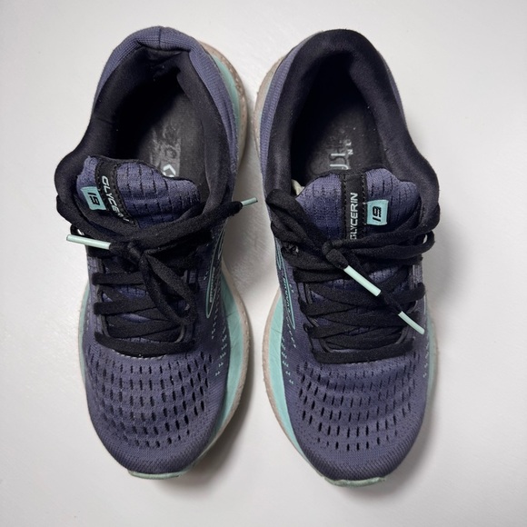 Brooks Glycerine 19 Womens Sz 9 Shoe Blue Mesh Running Walking Sneaker - Picture 2 of 6